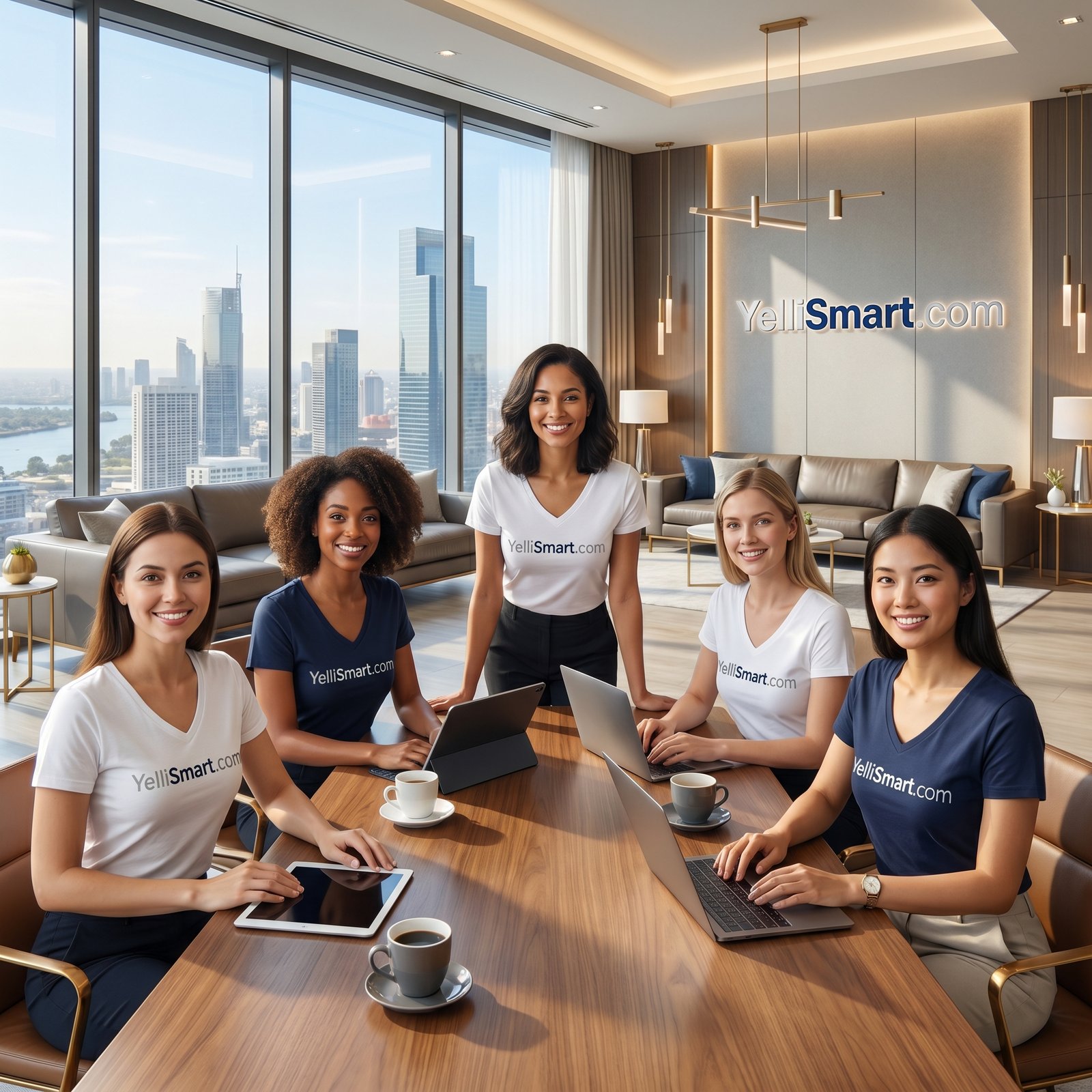 Professional woman comparing products and reviewing recommendations to make informed purchasing decisions.